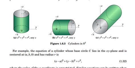 Simple Geometry Question Equation Of Cylinder Mathematics Stack Exchange