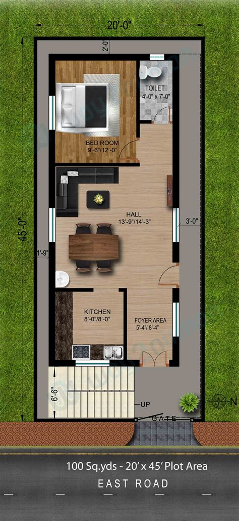 1200 sq ft indian house plan 30 x 40 house plans 132 gaj house design 1200 sq ft flat design in this video i will tell you about. 100-sq.yds@20x45-sq.ft-east-face-house-1bhk-floor-plan.jpg ...