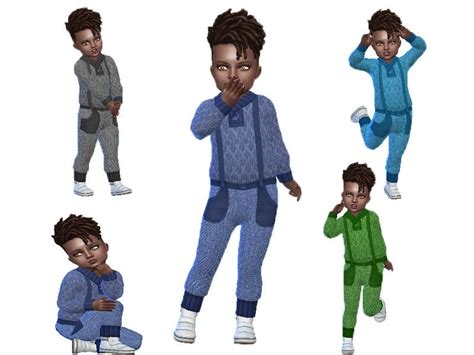 Toddler Overall In 4 Colors Recolor Found In Tsr Category Sims 4