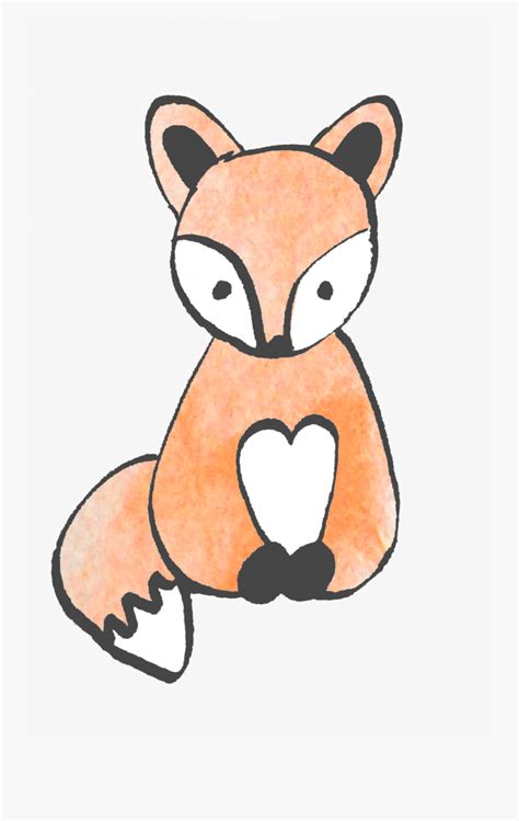 Cute Simple Fox Drawing Arctic Drawing Simple Fox Drawing Woodland