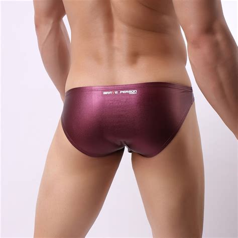 Men Underwear Sexy Brave Person Briefs Solid Mens Underpants Male
