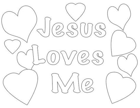 I recently found some adorable heart graphics at the learning tree and i knew they would be perfect coloring for little hands. Jesus Loves Me Printable | Jesus coloring pages, Sunday ...