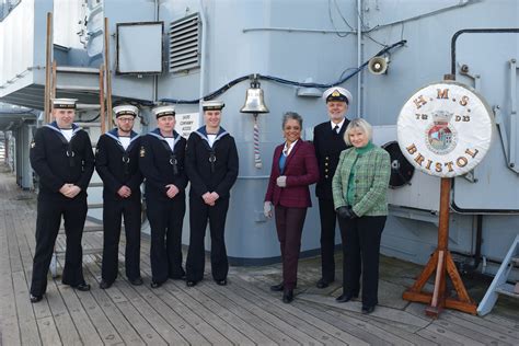 Lord Mayor And Lord Lieutenant Of Bristol Welcomed On Board Hms Bristol