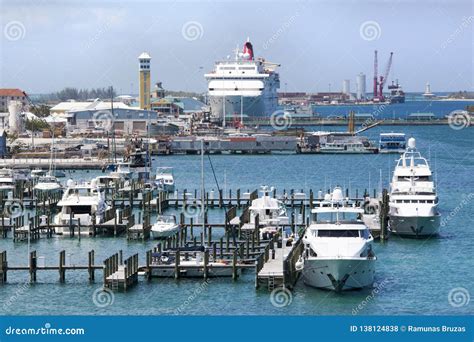 Nassau Harbour Ships Stock Photo Image Of Vessel Cruise 138124838