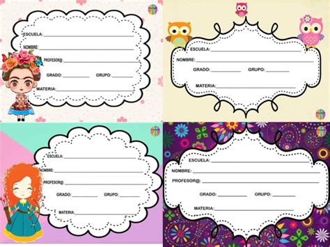 Etiquetasep Membretes Para Cuadernos Etiquetas Escolares Para Niño