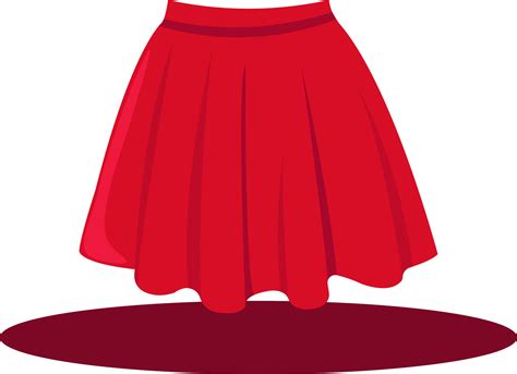 Red Woman Skirt Illustration Vector On White Background 13674207