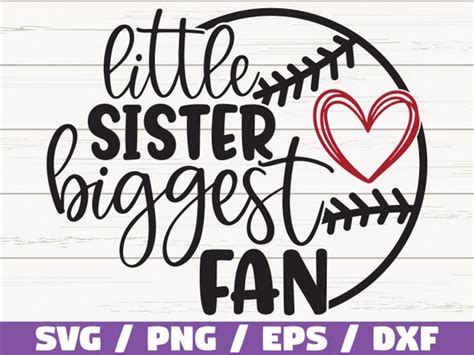 Baseball Svg Baseball Sister Svg Files For Cricut And Silhouette Cameo Brothers Biggest Fan Co
