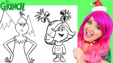 How To Color The Grinch And Cindy Lou Markers Youtube