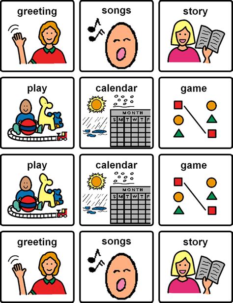 Circle Schedule For Child Autism Activities Autism Visuals Picture