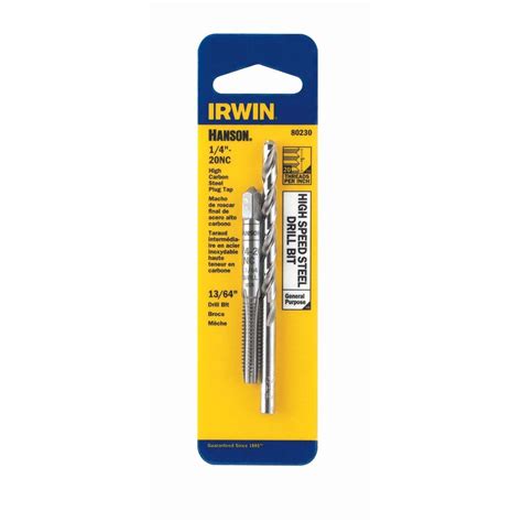 Irwin Hanson Steel Sae Drill And Tap Set 1364 In 14 In 20nc 2 Pc