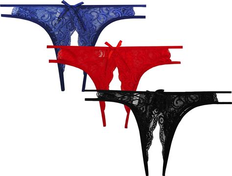 sunm boutique women s lace g thongs panties lingerie underwear black red andblue at amazon women