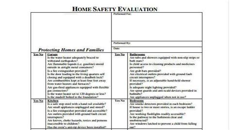 Free 8 Home Evaluation Forms In Pdf
