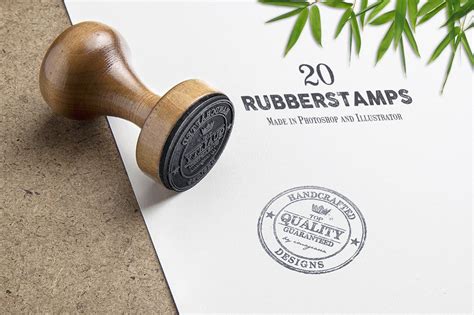 20 Rubber Stamps Vol 2 Photoshop Graphics ~ Creative Market