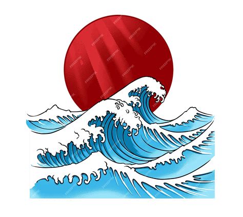 Premium Vector Japanese Wave