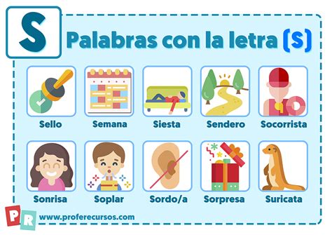 Palabras Con S Que Empiezan Por La Letra S Para Niños