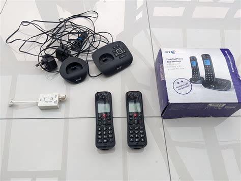 Bt Essential Twin Cordless Home Phone Nuisance Call Blocking Answering