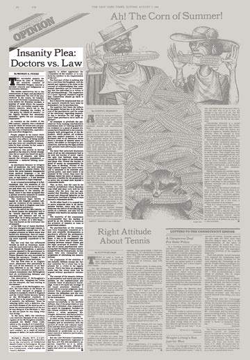 Insanity Plea Doctors Vs Law The New York Times