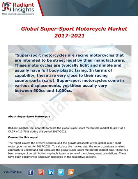 Ppt Global Super Sport Motorcycle Market 2017 2021 By Radiant