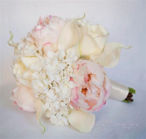 This Ivory And Blush Peony Hydrangea Rose And Calla Lily Wedding