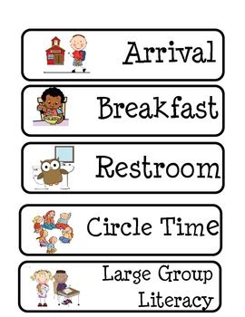 If my child needs a preschool chart when he's. Schedule Cards by Brandilyn Stroup | Teachers Pay Teachers