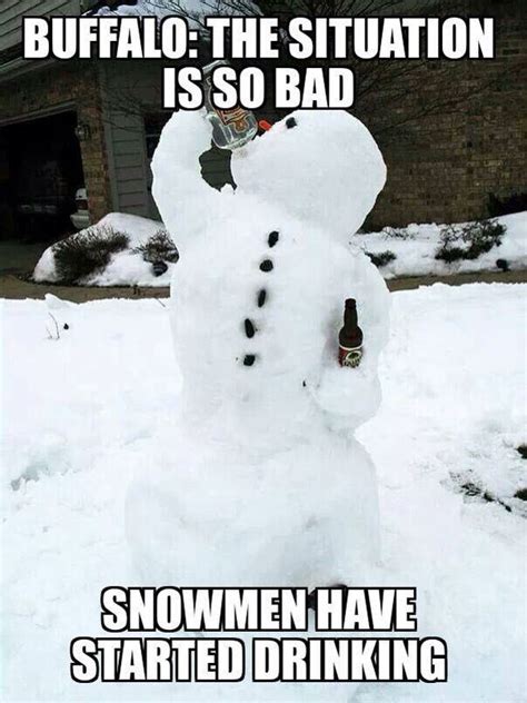 Buffalo Ny Snowvember 2014 Funny Snowman Snow Fun Winter Fun