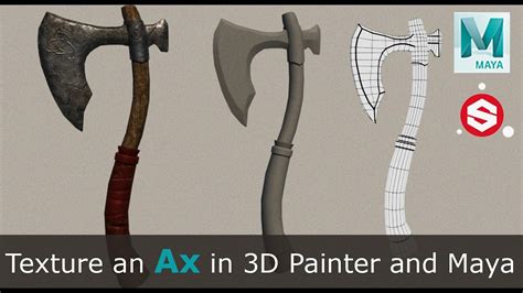 Texture An Ax In Substance 3d Painter And Maya Bake Maps Youtube