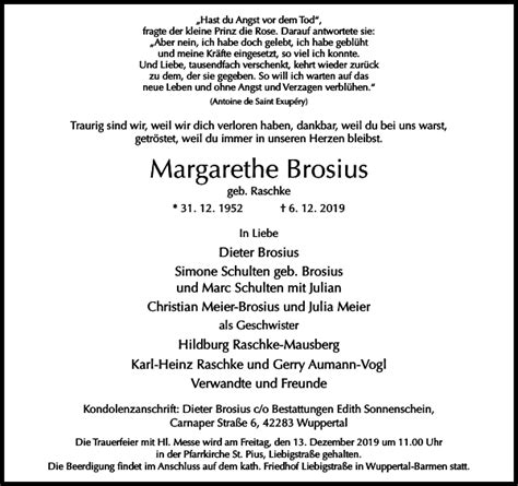 Oddycham to najnowszy singiel julii wieniawy, zapowiadający jej debiutancką płytę, nad którą obecnie pracuje. Margarethe Brosius : Traueranzeige : Westdeutsche Zeitung