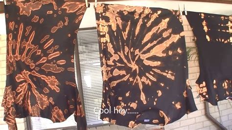 We just about dyed anything white in sight. Tie Dye Bleaching a Black T - Shirt - YouTube