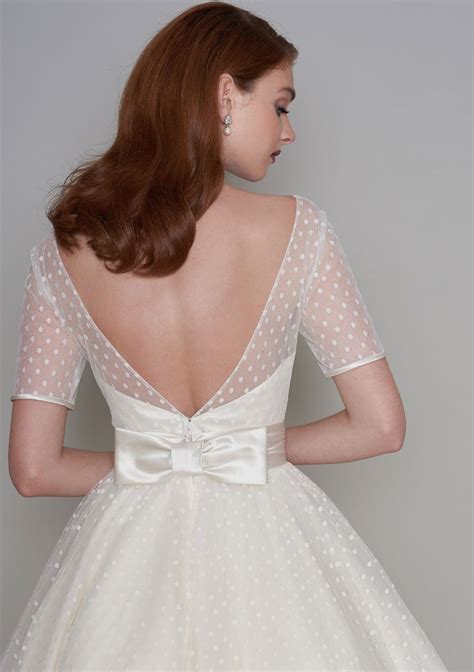 Nellie Loulou Swiss Dot Wedding Dress Short Wedding Dress Vintage