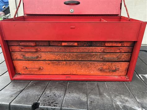 Antique Vintage Snap On Kr Kr Drawer Top Toolbox Chest With Key