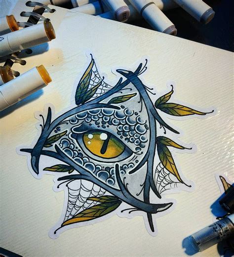 Eye Tattoo Design Styled Triangle W Animals Eye Within Eye Tattoo