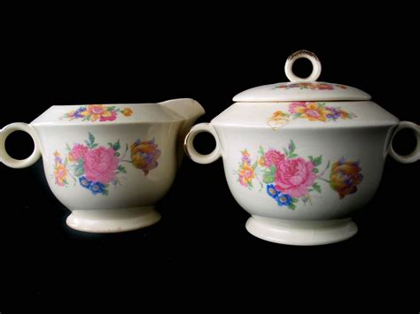 Examples of specific impressions are blackberry for fruits, rose for floral, cedar and. Paden City Pottery Rosalee Creamer and Sugar Set | Floral ...