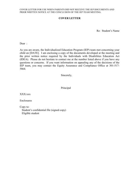 Iep Request Letter Template