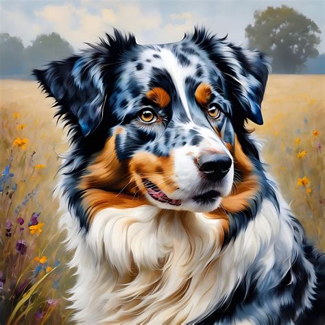 Dog Australian Shepherd Art Free Stock Photo - Public Domain Pictures