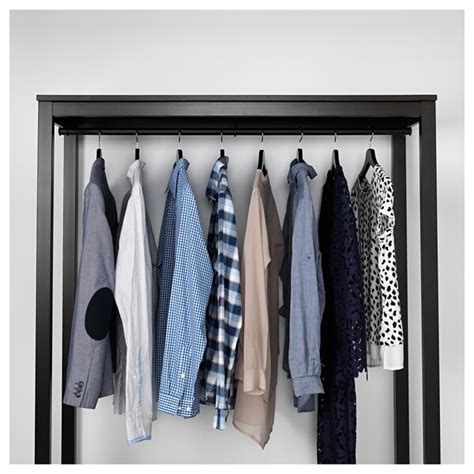 HEMNES Open wardrobe, black-brown, 120x50x197 cm - IKEA