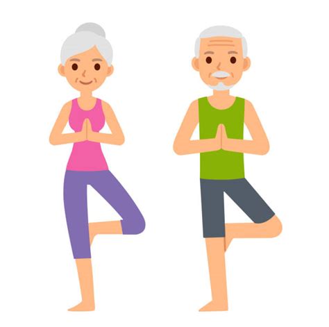Best Senior Yoga Illustrations Royalty Free Vector Graphics And Clip Art