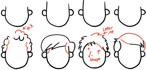 Add the guide line for the hairline same as as for the other hairstyles. How to Draw Boys and Mens Hair Styles for Cartoon ...