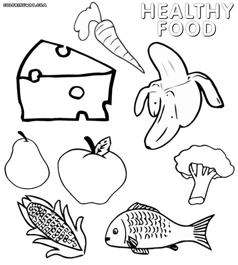 Healthy food coloring pages | Coloring pages to download and print