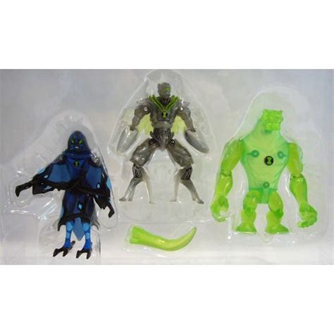 Ben 10 Alien Swarm Action Figure Set Cloaked Big Chill Clear