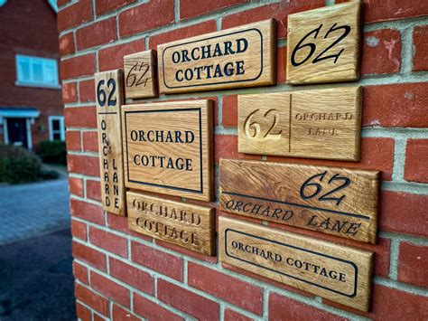Personalised Oak House Sign House Name Number Cottage Name Sign