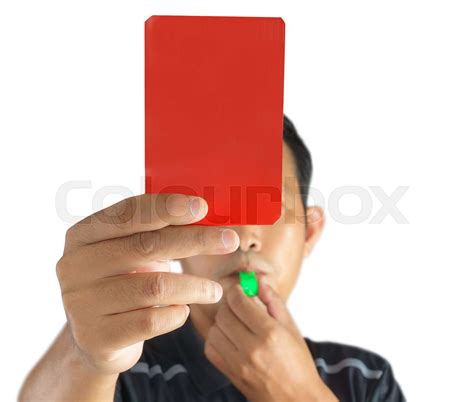 Referee Showing Red Card Stock Image Colourbox