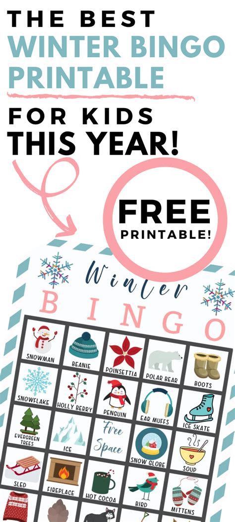 Winter Bingo Free Printable Bingo For Kids Bingo Printable Free