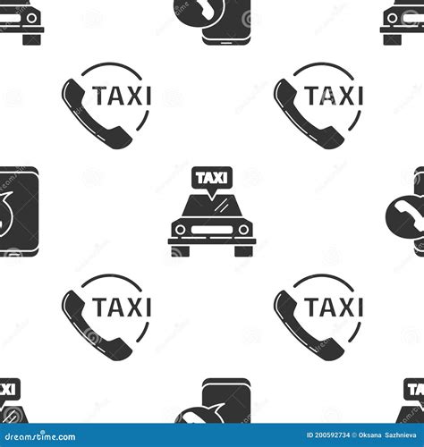 Set Taxi Call Telephone Service Taxi Car And Taxi Call Telephone