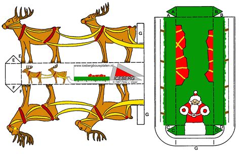 Print een kleurplaat van de kerstman, rendieren, santa's arreslee, kerstklokken, zingende engeltjes of wintertafereeltjes. 3D Paper House Patterns | Simple Christmas Paper Models ...