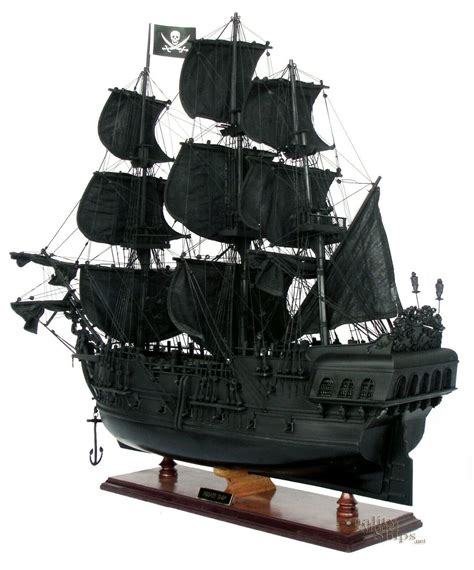 Black Pearl Pirate Ship Ready Display Wooden Ship Model 28 Quality
