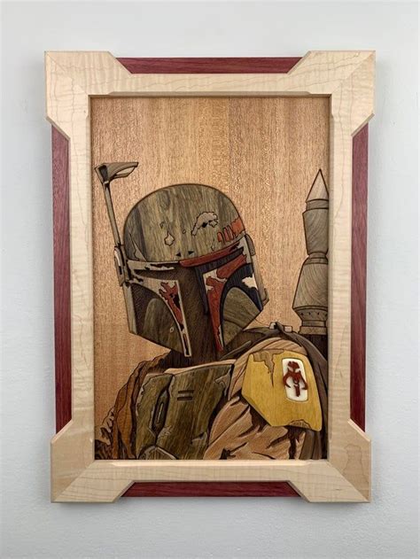 Scroll Saw Boba Fett All Natural Colors Woodworking Scroll Saw