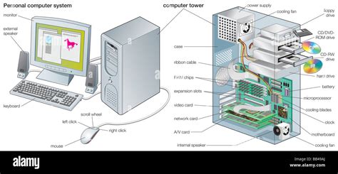 The Components Of A Personal Computer System Stock Photo 24066746 Alamy