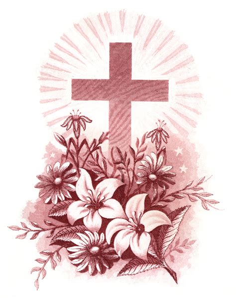 Vintage Easter Cross Image The Graphics Fairy