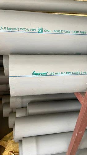 6 inch supreme upvc pipe 20 foot at rs 3500 piece in noida id 25974111088