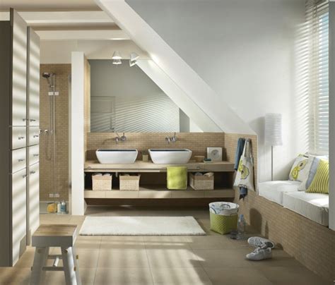 Plumbing pipes must slope down from the drain and attach to the waste stack. Attic Bathrooms With Sloping Walls - Bath Under A Sloping Roof Clever Use Of Space Villeroy Boch ...
